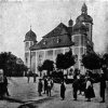 Horní Blatná - kostel sv. Vavřince | náměstí s kostelem před rokem 1945
