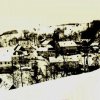 Kozlov (Koslau) | celkový pohled na ves Kozlov (Koslau) v zimě