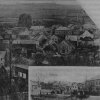 Oleška (Olleschau) | celkový pohled na obec se školu ve výřezu na historické pohlednici obce z doby před rokem 1945