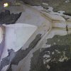 Korunní Kyselka - pohřební kaple Carla Gölsdorfa | detail klenby se zbytky štukových žeber a zrcadla ve vrcholu - červen 2017
