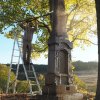 Dlouhá - pomník obětem 1. světové války | čištění pomníku padlým - říjen 2018