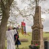 Dlouhá - pomník obětem 1. světové války | farář P. Vladimír Müller žehná obnovenému pomníku dne 1. května 2019