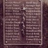 Březová - pomník obětem 1. světové války | jedna z nápisových desek se jmény padlých z pomníku