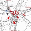 Velká Lesná (Gross Spinnelsdorf) | katatrální mapa vsi Velká Lesná patrně z roku 1945