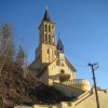 Dalovice - kostel Panny Marie Utěšitelky | průčelí kostela od severu - březen 2013