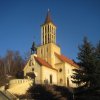Dalovice - kostel Panny Marie Utěšitelky | dalovický kostel od západu - březen 2013