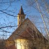 Dalovice - kostel Panny Marie Utěšitelky | závěr kostela s apsidou - březen 2013