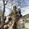 Jáchymov - sloup se sousoším Nejsvětější Trojice | socha sv. Josefa s Ježíškem - duben 2014