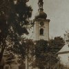 Radnice - kostel sv. Jakuba Většího | jižní průčelí kostela před rokem 1945