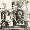 Radnice - kostel sv. Jakuba Většího | interiér kostela sv. Jakuba Většího s iluzivním hlavním oltářem v době před rokem 1945