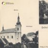 Radnice (Redenitz) | historická pohlednice vsi Radnice (Redenitz) s kostelem sv. Jakuba Většího a farou z roku 1906