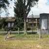 Bor - pomník obětem 1. světové války | zadní strana pomníku padlým v Boru během rekonstrukce oplocení - červen 2017