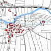 Obrovice (Wobern) | katastrální mapa vsi Obrovice z roku 1945