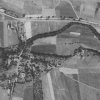 Obrovice (Wobern) | letecký pohled na ves Obrovice z roku 1952