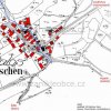 Maleš (Molischen) | katastrální mapa vsi Maleš patrně z roku 1945