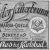 Víska (Dörfles) | lahvová etiketa kyselky MARGA z doby kolem roku 1900