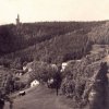 Karlovy Vary - Goethova vyhlídka | rozhledna nad obcí Hůrky koncem 20. let 20. století