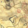 Údrč - Ulbertova kaple | Ulbertova kaple u Údrče na výřezu z mapy 1. vojenského josefského mapování z let 1764-1768