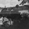 Doupov - socha sv. Jana Nepomuckého | barokní socha sv. Jana Nepomuckého na mostě přes potok Liboc na silničce na Trmovou v době před rokem 1945