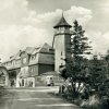 Jáchymov - rozhledna na Klínovci | horský hotel s rozhlednou na snímku z doby po roce 1956