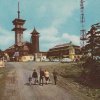Jáchymov - rozhledna na Klínovci | horský hotel s rozhlednou na Klínovci na snímku z roku 1971