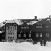 Jáchymov - rozhledna na Klínovci | horský hotel s rozhlednou na Klínovci v 70. letech 20. století
