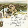 Doupov (Duppau) | kolorovaná pohlednice Doupova z roku 1897