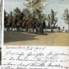 Karlovy Vary - rozhledna Aberg (Doubská hora) | nová rozhledna na Abergu na pohlednici z roku 1906