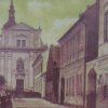 Toužim - kostel Narození Panny Marie | kostel Narození Panny Marie v Toužimi na kresbě z 19. století