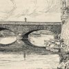 Rybáře - socha sv. Jana Nepomuckého | socha sv. Jana Nepomuckého na kamenném mostku přes říčku Rolavu na kresbě Karla Golda z 20. let 20. století