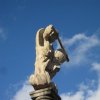 Nejdek - sloup se sochou sv. Michaela Archanděla | socha sv. Michaela Archanděla - únor 2011