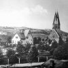 Nejdek - evangelický kostel Vykupitele | evangelický kostel s farou a školkou před rokem 1945