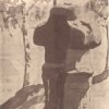 Drahovice (u Slavie), smírčí kříž a kopie - smírčí kříž, akvarel Karel Šrámek 1924 | původní smírčí kříž na akvarelu Karla Šrámka z roku 1924