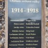 Novosedly - pomník obětem 1. světové války | novodobá nápisová deska - duben 2017