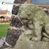 Novosedly - pomník obětem 1. světové války | restaurovaná plastika sedícího lva od sochaře Petera Wolfa z Karlových Varů - dubem 2017