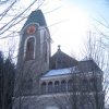 Potůčky - kostel Navštívení Panny Marie | vstupní průčelí kostela - únor 2011