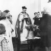 Protivec - kaple sv. Václava | slavnostní svěcení nového zvonu farářem Tesařem před kaplí sv. Václav v Protivcu dne 12. července 1948