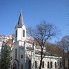 Karlovy Vary - evangelický kostel sv. Petra a Pavla | kostel od jihozápadu - březen 2011