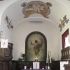 Karlovy Vary - evangelický kostel sv. Petra a Pavla | interiér presbytáře kostela s oltářním obrazem Nanebevstoupení Krista - březen 2011