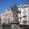 Karlovy Vary - socha sv. Jana Nepomuckého | socha sv. Jana Nepomuckého - březen 2011