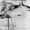 Jáchymov - koňský žentour | koňský žentour při dole Helena Huber pod hradem Freudenstein na horní mapě Jáchymova z roku 1775