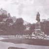 Karlovy Vary - pomník Františka Josefa I. | pomník Františka Josefa I. a hotel Imperiál před rokem 1918