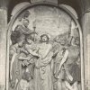 Nejdek - křížová cesta | původní polychromovanž reliéf X. zastavení křížové cesty v době před rokem 1945