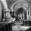 Nahořečice - kostel sv. Václava | zdevastovaný interiér kostela sv. Václava v Nahořečicích ve 2. polovině 20. století