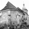 Nahořečice - kostel sv. Václava | závěr zchátralého kostela sv. Václava v Nahořečicích od východu v roce 1993