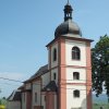 Nahořečice - kostel sv. Václava | věž kostela sv. Václava v Nahořečicích - květen 2018