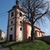 Nahořečice - kostel sv. Václava | kostel sv. Václava od jihozápadu - duben 2023