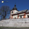 Nahořečice - kostel sv. Václava | jižní průčelí obnoveného kostela sv. Václava v Nahořečicích - duben 2023