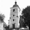 Nahořečice - kostel sv. Václava | věž kostela sv. Václava v roce 1969