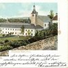 Ostrov - piaristický klášter | piaristický klášter na kolorované pohlednici z roku 1900